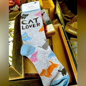 Cat lover socks New!